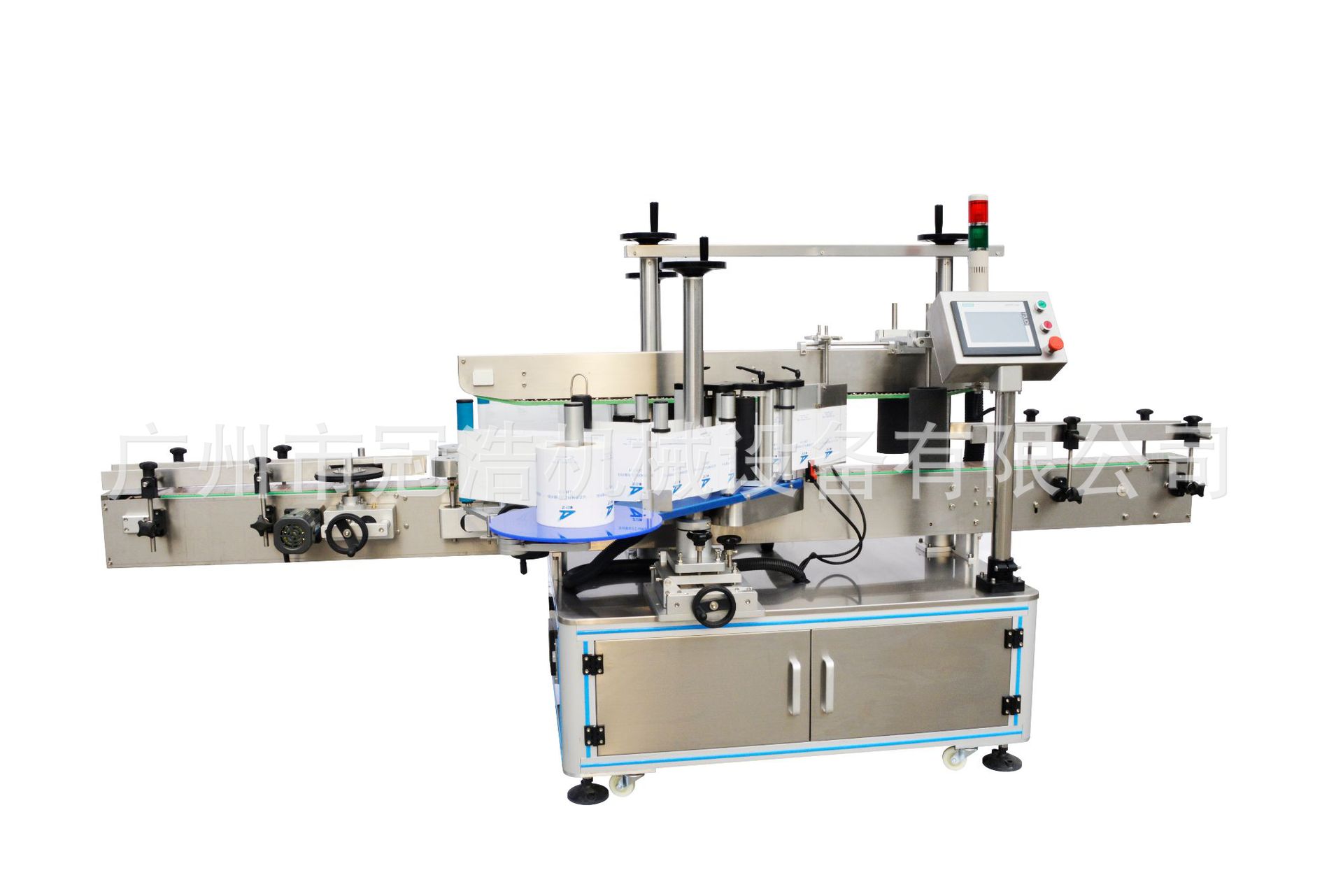 全自動(dòng)雙側(cè)側(cè)貼貼標(biāo)機(jī)正面圖-廣州冠浩機(jī)械設(shè)備 全自動(dòng)雙側(cè)側(cè)貼貼標(biāo)機(jī)正面圖-廣州冠浩機(jī)械設(shè)備